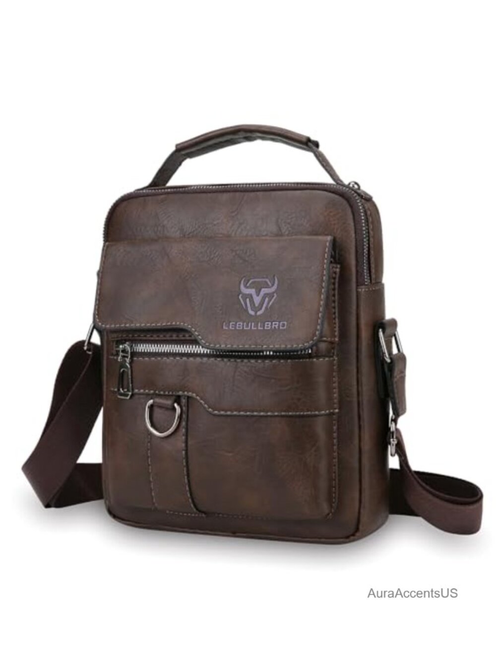 Men's PU Leather Crossbody Shoulder Bag Messenger Sling Business